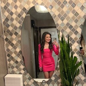 BALMAIN Women's Pink Dress with Gold Buttons